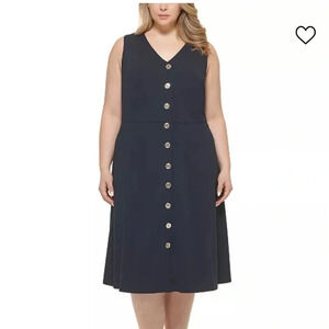 TOMMY HILFIGER Button-Front Midi Dress